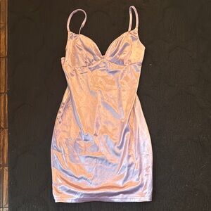 Elegant Pink Satin‎ Slip Dress